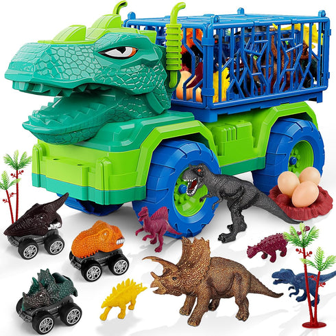 MindPal 19 in 1 Dinosaur Toys for Kids 3-5 5-7, Dinosaur Truck Set