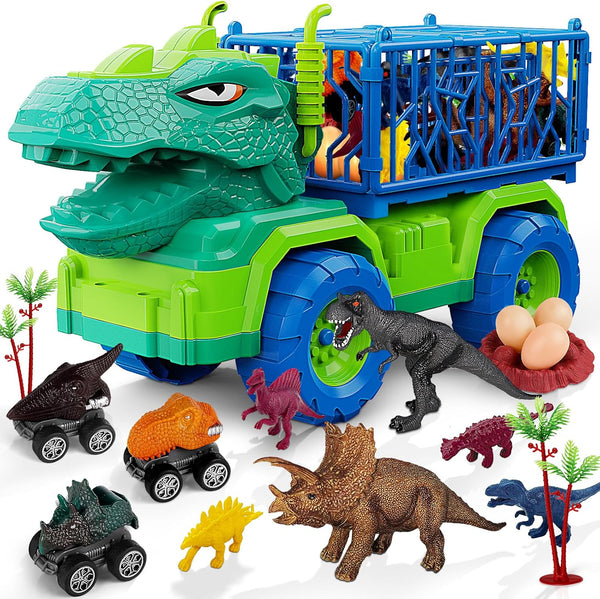 MindPal 19 in 1 Dinosaur Toys for Kids 3-5 5-7, Dinosaur Truck Set