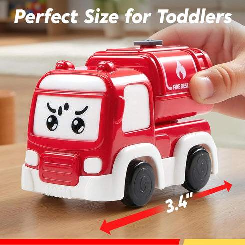 2-4, 2 3 4 5 4 Pack Vroomix JOVA Toddler Truck Toys for Age Carrier Transport Trucks for Kids Year Old Boy, Car Toys