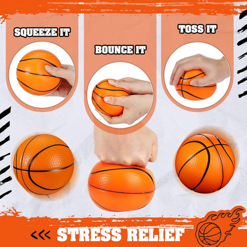 6 Pcs 5'' Mini Foam Basketballs, Safe Soft Replacement Pool Beach Basketball for Indoor Hoop, Party Sport Game