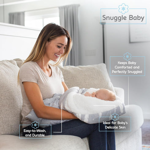 The Swaddle Blanket - White Dots Sleep Sack for Baby Boy & Girl (0-3 Months)