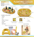 POZA 8 39x23 Inches Inflatable Gold Floating Cooler - Luxurious Drink Holder Filled with Sparkly Confetti, Premium
