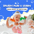 Dinosaur Bath Toys, Mold Free Baby Bath Toys for Toddlers 1-3, BPA-Free, Dishwasher-Safe, 3PCs