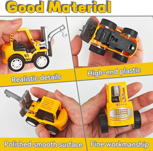 24 OJYUDD Pcs Mini Construction Vehicles,Pull Back Engineering Vehicles,Play Figure Vehicles Toys for Birthday Party