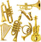 Mini Musical Instruments Set Miniature Musical Instruments Gold Christmas Tree Ornaments Mini