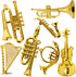 Mini Musical Instruments Set Miniature Musical Instruments Gold Christmas Tree Ornaments Mini