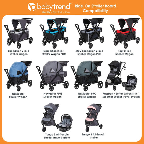 Baby Trend Ride-On Stroller Board for Expedition and Navigator Strollers