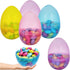 8 Inch (4 Pack) 8" 4Pack The Dreidel Company Massive Translucent Easter Eggs Colorful Bright Easter Eggs Perfect