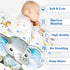 J&SBGFT Custom Baby Blanket with Name, Elephant Receiving Blanket for Toddlers Kids Nursery Stroller Crib Cuddles