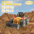 Fistone 9 Channel RC Front Loader, 4WD Alloy Shovel Loader Tractor, 2.4Ghz RC Bulldozer Toy with Lights for Kids 8-12