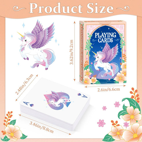 Wkchxd Set Playing Cards, Unicorn Playing Cards, Deck of Cards, Standard Themed Poker Cards for Card Games,Family Game