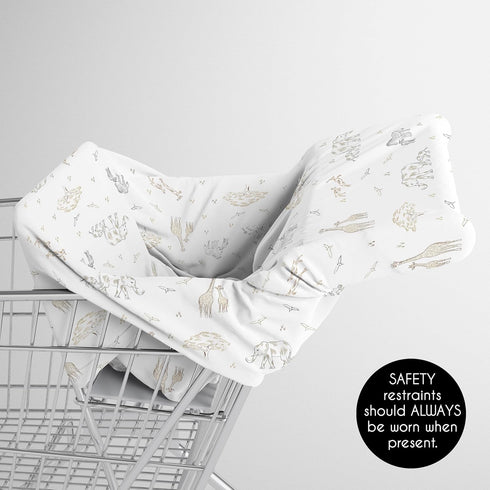 Sweet Jojo Designs Jungle Safari Animals Boy Girl Unisex/Gender Neutral Infant Baby Car Seat Cover Nursing