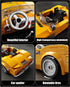 TYCOLE Set 8-12(313Pcs) Sports Cars Building Blocks with Display Case, Retro Race Car Building Toys, Collectible Model