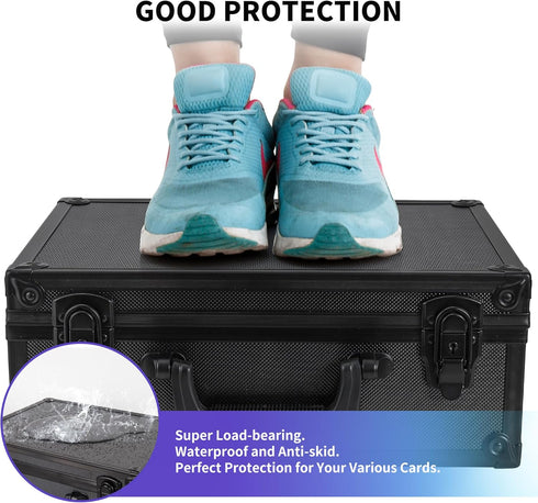 HZGXQN 3" 4" 35pt 600+ Toploader Storage Box for x Rigid Card, Top Loader Card Storage Hard Case, Sports Card Storage