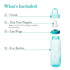 Evenflo Feeding Classic Tinted Plastic Standard Neck Bottles for Baby - Infant and Newborn, 8 Ounce (Pack of 12,