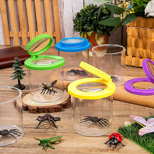 Insert Bug Viewer for Kids, 2PCS Magnifying Insect Box Bug Catcher Kit, Backyard Explorer Insect Bug Viewer