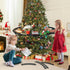 NEUBSAW Set 3 4 5 6 7 8+ Christmas Train - Hanging Train Toys Around Under The Christmas Tree w/Smoke, Whistle (Turn