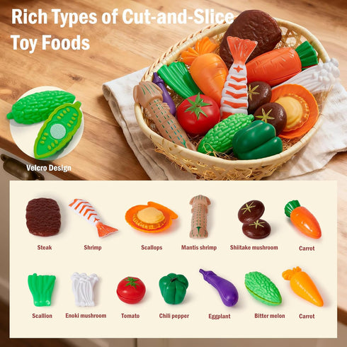 3-5, Sets 5 3 4 5 Lonico Pretend Play Kitchen Accessories for Toddlers Play Food for Kids Kitchen Toys with Pots