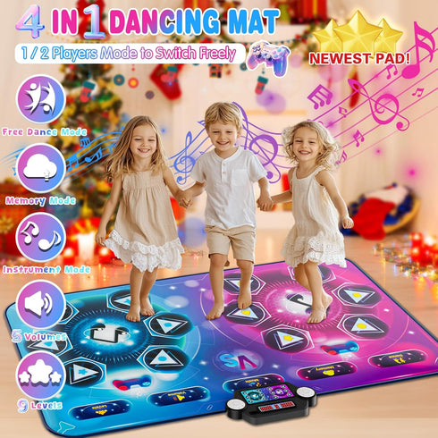 3-12, 12 (59*38 5 6 7 8 9 10 11 12 maysida Dance Mat Toy Gift for Kids ages Dancing Music Playmat with Key, Large Size