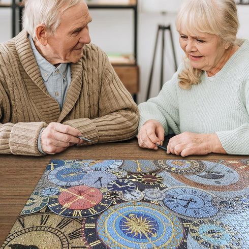 HUADADA - Jigsaw Puzzles for Adults 1000 Pieces, Clocks, No Dust, Home Decor Gift for Men Women Seniors