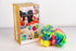 Hooqict 6 Pack 8.5 Inch Playground Balls - Inflatable Rainbow Sports Balls with Hand Pump and Portable Ball Net Bags