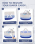 Maliton Baby Diaper Caddy Organizer, Cotton Rope Diaper Caddy Basket, Large Storage Basket for Newborn Boys and Girls
