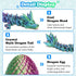 YTRXYLKL 3D Printed Dragon with Surprise Egg,Surprise Dinosaur Eggs Fidget Toys for Kids, Birthdays, Halloween