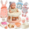 Cleboen Baby Doll Accessories Set for Girls, 9'' Baby Doll with 2 Sets