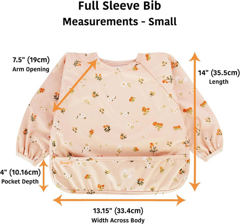 Torange Waterproof Long Sleeve Bib Machine Washable Baby Bibs for Eating Baby Smock Bib for Toddler BLW Supplies