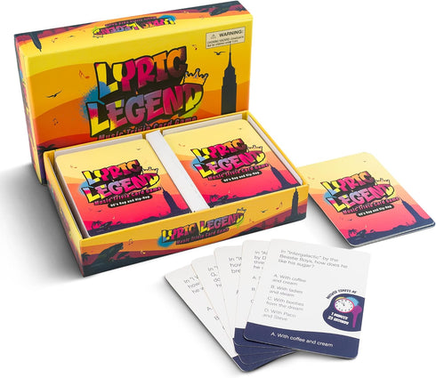 Lyric Legend - 90's Hip-Hop and Rap Trivia Game for Adults and Family - The Song Lyric Card Game
