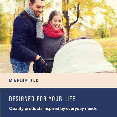 Maplefield Baby Stroller Hooks with Large Carabiner Clip, 4 Pack for Organizing Diaper Bags and Purses