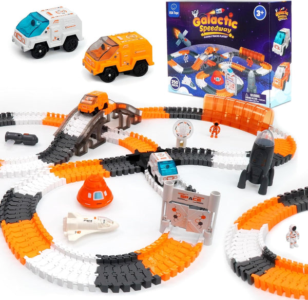 USA Toyz Galactic Race Tracks for Kids- 250pk Speedway Race Car Track