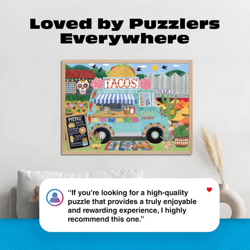 500 Ceaco - Food Trucks Taco Truck Piece Jigsaw Puzzle with Colorful Vibrant Art for Adults and Teens