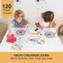 OWLCONIC Learning Time Game, 128 Piece Teaching Aid for Kids to Learn Analog and Digital Time, Educational Resource Toy