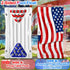 2 1 8 6x3 4th Summer in American Flag Pool Float & Pong Game Table with Balls, Ft Patriotic Inflatable Lounger