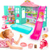 randhar Dollhouse of Pets Toy Play Set, Foldable Pets Doll House with 31PCS