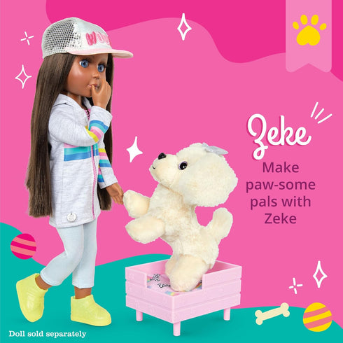 Glitter Girls – Zeke – 6-inch Dog Plush Golden Retriever Stuffed Animal – Poseable Legs – 14-inch Doll Accessories for Kids Ages 3 and Up