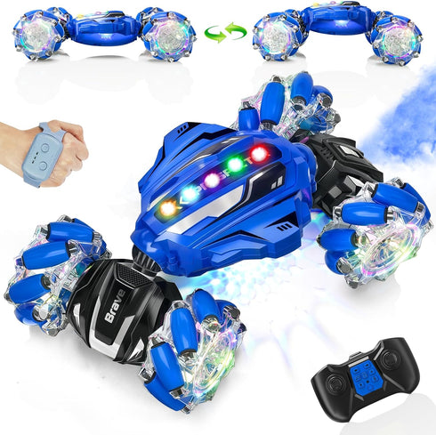 6-12, 4WD 360Rotation 6 7 8 9 10 11+ Gesture Sensing RC Stunt Car - Boys Toys Age Hand Controlled Remote Control Car