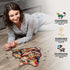 LEOGOR Wooden Puzzles for Adults - Whiskered Cat Mosaic, 350 Piece Large Size (14 x 18.1 in) with Vibrant Flowers