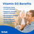 D3, Recommended, 0.5 oz Dr. Kids Probiotic Vitamin D Drops Supports Infant & Child Gut Health, Helps Reduce Gas, Colic