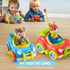 lalalark 2 Pack JOVA Remote Control Car for Toddlers, RC Cars with Cartoon Figure, Kids Toy Bumper Cars with LED Lights