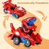 Dinosaur Toys for Kids 3-5, Transforming Dinosaur Car Toy with Light Music for Toddlers 1-5 Years Old Boys and Girls