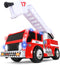 Maxx Action 2-N-1 Firetruck with Joystick Controls, Lights, Siren Sounds, Motorized Movement,