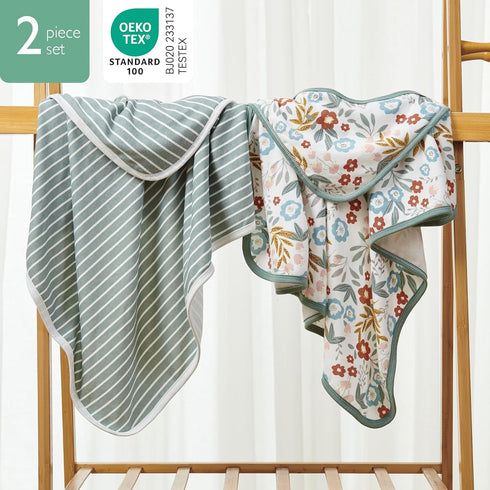 Momcozy Hooded-2 Pack Set-Shower (35 35 Inch, Baby Towel with Soft Bath Towel Gifts or Bath Essential for Infant