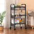 3 Baby Diaper Caddy Rolling Utility Cart, Tier Baby Essentials Nursery Organizer and Storage with Dividers and Drawers