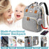 Backpack, JSTPRO Diaper Bag Large Waterproof Lightweight Diaper Bag with Changing Station, Insulated Pockets, USB Port