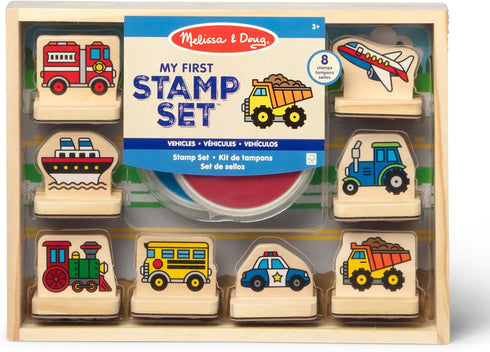 Melissa & Doug My First Wooden Stamp Set - Vehicles Kids Art
