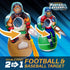 Inflatable Double-Sided Baseball & Football Target Set, Blow Up Toy with Soft Football, Baseball & Inflatable Bat