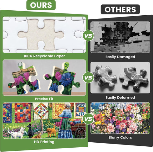 300 8-10 10-12,Vintage Country 20.5x15in Piece Puzzles for Adults,Farm Grandma Jigsaw Puzzle for Adults Children