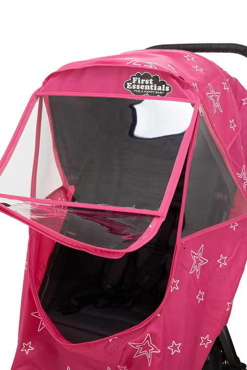 First Essentials Stroller Rain Cover Universal, Baby Travel Weather Shield, Windproof Waterproof, Protect from Dust